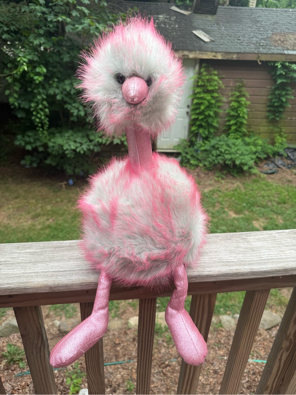 JellyCat Plush Large Mint Fizz Pom Pom Bird Ostrich 21" Retired Pastel London